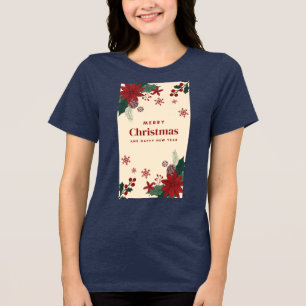 Feestelijke Kerst Bloem T-shirt – Bring Holiday