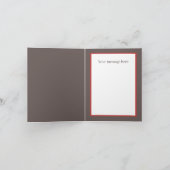 Feestelijke Kerst boerderij koe Voeg sentiment toe Feestdagen Kaart (Binnen)