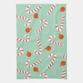 Feestelijke Kerst Candy Cane Keuken Handdoek (Verticaal)