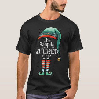 feestelijke kerst de gelukkig in ruste zijnde Elf T-shirt