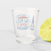 feestelijke kerst drink kabouter woord kunst shot glas (Achterkant)