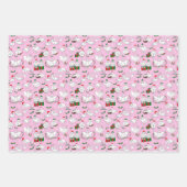 Feestelijke kerst eenden inpakpapier vel (Voorkant 2)