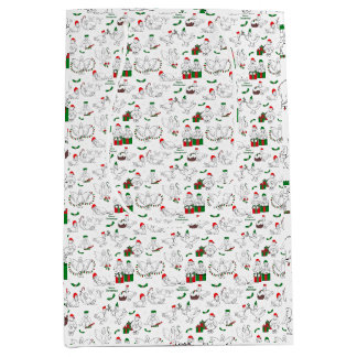 Feestelijke kerst eenden medium cadeauzakje