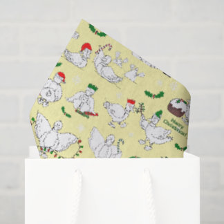 Feestelijke kerst eenden tissuepapier