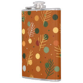 Feestelijke Kerst en Nieuwjaar patroon Heupfles (Links)