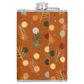 Feestelijke Kerst en Nieuwjaar patroon Heupfles (Achterkant)