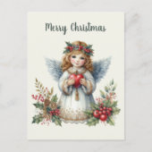 Feestelijke Kerst Engel toevoegen bericht Briefkaart (Voorkant)