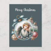Feestelijke Kerst Engel toevoegen bericht Briefkaart (Voorkant)
