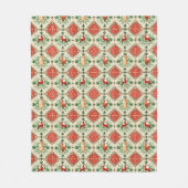 Feestelijke kerst faux patchwork stijl  fleece deken (Voorkant)