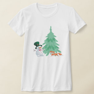 Feestelijke Kerst Feestdagen Sneeuwman T-shirt