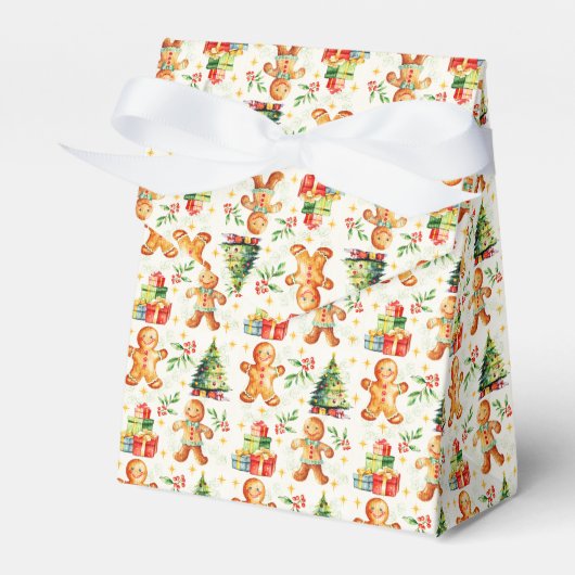 Feestelijke kerst gingerbread bedankdoosjes (Voorkant Zijde)