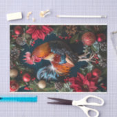 Feestelijke kerst haan decoupage tissuepapier (Craft)