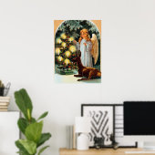 feestelijke kerst Holiday Angel Poster (Thuiskantoor)