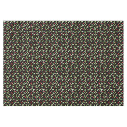 Feestelijke kerst Holly bessen Tafelkleed (Voorkant (Horizontaal))