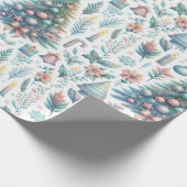 Feestelijke Kerst inpakpapier ontwerp (Hoek)