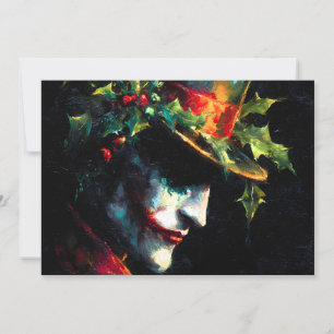 Feestelijke kerst Joker Portret Feestdagenkaart
