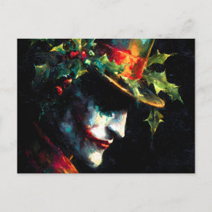 Feestelijke kerst Joker Portret Feestdagenkaart