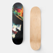Feestelijke kerst Joker Portret Skateboard (Voorkant)