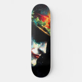 Feestelijke kerst Joker Portret Skateboard (Voorkant)