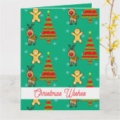 feestelijke kerst kaart (Gele Bloem)