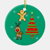 feestelijke kerst keramisch ornament (Voorkant)