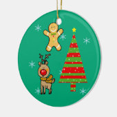 feestelijke kerst keramisch ornament (Links)