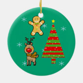 feestelijke kerst keramisch ornament (Achterkant)