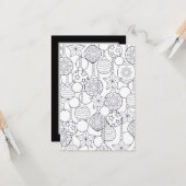 Feestelijke Kerst kinder kleurstof Kaart (Voorkant / Achterkant in situ)