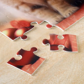 Feestelijke kerst kitten duo legpuzzel (Zijkant)