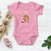 Feestelijke kerst kitten peperkoek brief een meisj romper