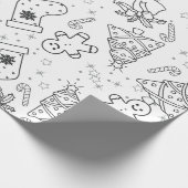 Feestelijke Kerst Kleuren Wrapping Papier (Hoek)