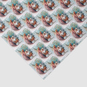 feestelijke kerst met kerstmis engelen tissuepapier (Detail)