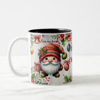 Feestelijke kerst mok met kabouters, seizoensgebon