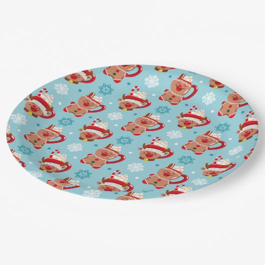 Feestelijke kerst Mok van cacao Papieren Bordje (Gekanteld)