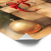 Feestelijke Kerst Notenkraker Schildering Vakantie Perfect Poster (Hoek)