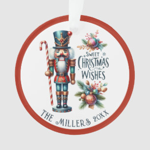 Feestelijke Kerst Notenkrakers Custom Text Ornament