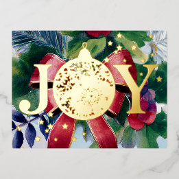 Feestelijke Kerst Ornament Folie Holiday Post Kaar Feestdagen Briefkaart