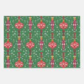 Feestelijke Kerst Ornamenten Patroon Inpakpapier Vel (Voorkant 2)