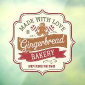  Feestelijke Kerst peperkoek bakkerij Raamsticker (Vel 3)