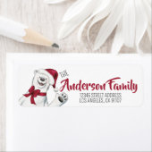 Feestelijke kerst Polar Beer Etiket (Insitu)