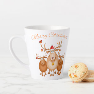 Feestelijke Kerst- Rendier-Mok Latte Mok