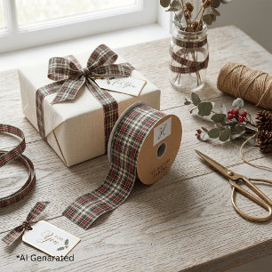 Feestelijke Kerst Rode Groene Klassieke Tartan Sch Lint
