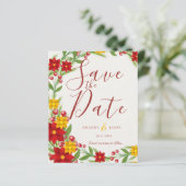 Feestelijke Kerst Rood Geel Krans Bloemen Bruiloft (Staand voorkant)