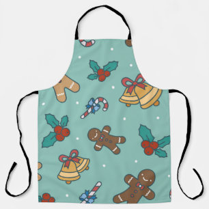 Feestelijke kerst snoepjes ontwerp schort