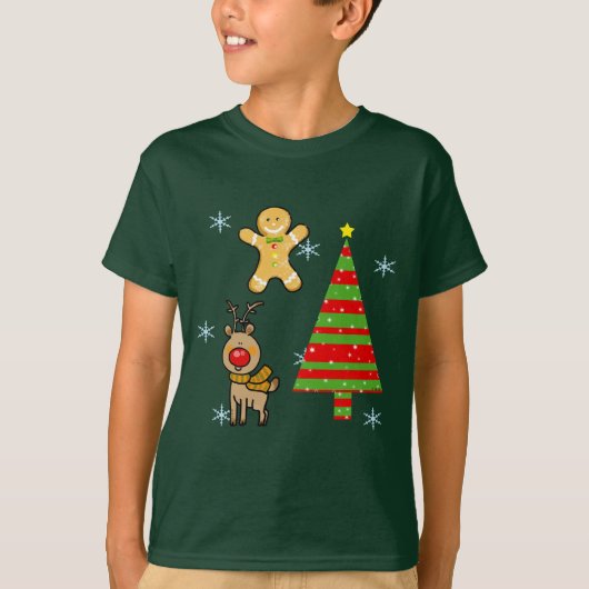 feestelijke kerst t-shirt (Voorkant)