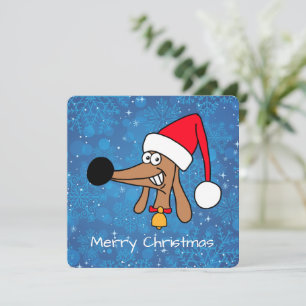 Feestelijke Kerst Teckel Hond Feestdagenkaart