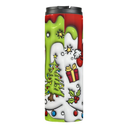 feestelijke kerst thermosbeker (Achterkant)