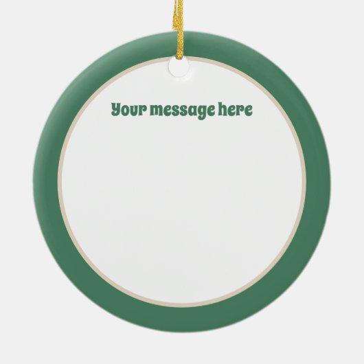 Feestelijke Kerst toevoegen naam datum bericht Bun Keramisch Ornament (Achterkant)