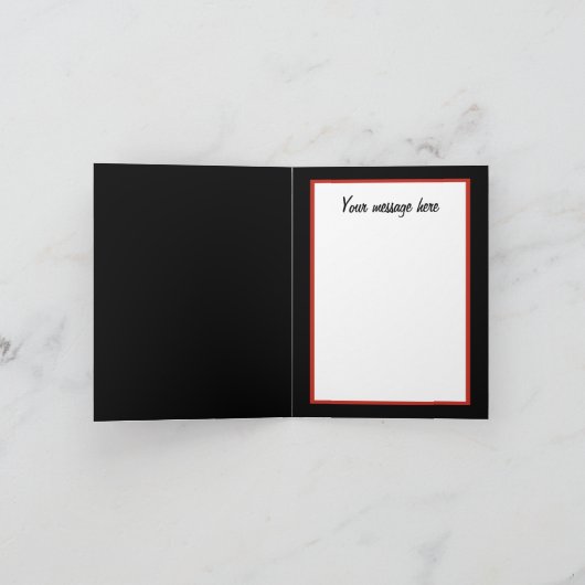 Feestelijke Kerst Voeg tekst toe koe Voeg bericht Feestdagen Kaart (Binnen)