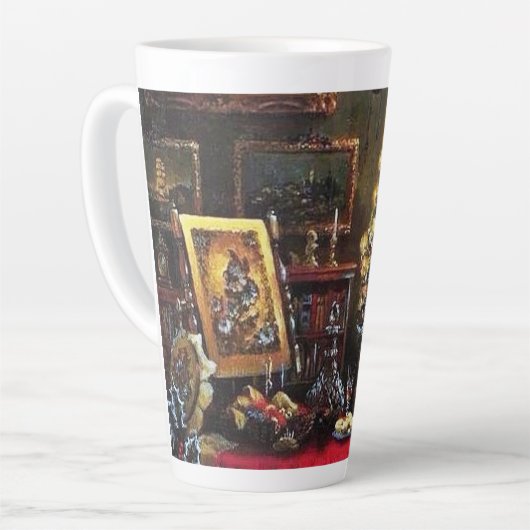 feestelijke kerstavond feestdag latte mok (Linkerhoek)